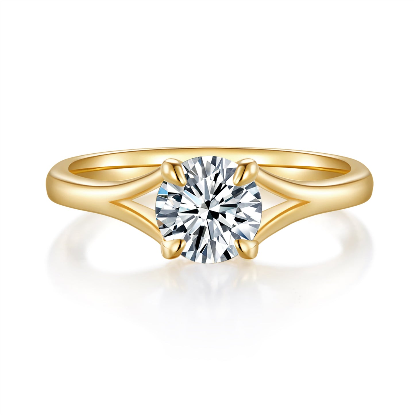 Carina Solitaire Diamond Ring With 1.41 Ct. Round Shape Lab Grown Diamond (Certificate No: 677531122) - Precious Lab