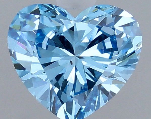 0.7 Ct. Blue Color VS2 Clarity Heart Shape Lab Grown Fancy Diamond