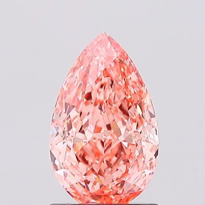 1.09 Ct. Pink Color VVS2 Clarity Pear Shape Lab Grown Fancy Diamond