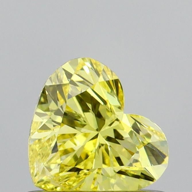 0.53 Ct. Yellow Color SI1 Clarity Heart Shape Lab Grown Fancy Diamond