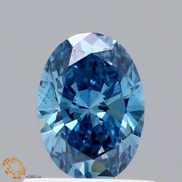 0.45 Ct. Blue Color VS2 Clarity Oval Shape Lab Grown Fancy Diamond