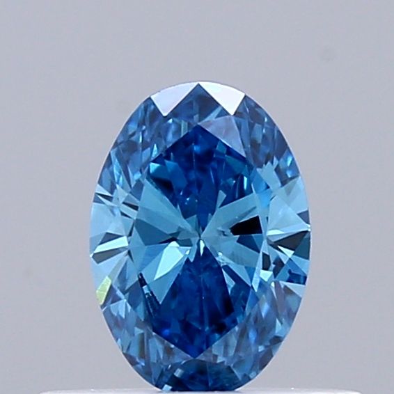 0.35 Ct. Blue Color VVS2 Clarity Oval Shape Lab Grown Fancy Diamond