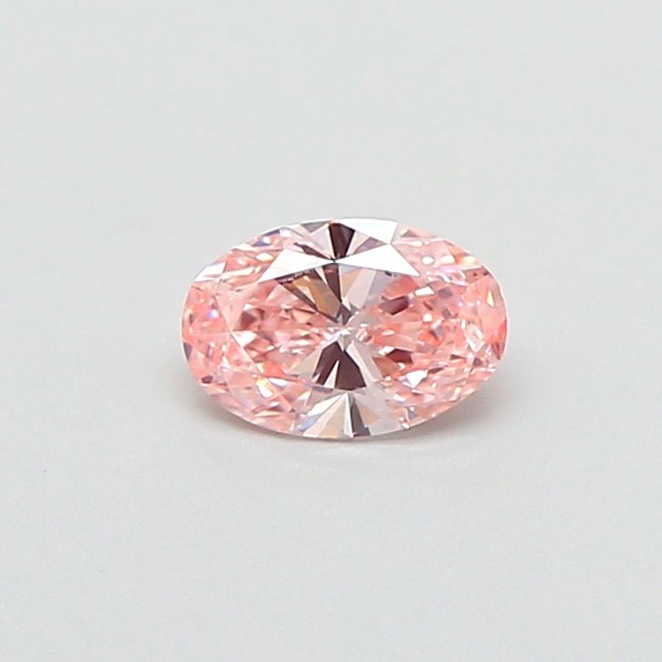 0.39 Ct. Pink Color VVS2 Clarity Oval Shape Lab Grown Fancy Diamond