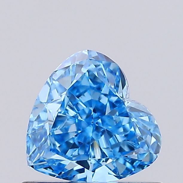 0.55 Ct. Blue Color VVS2 Clarity Heart Shape Lab Grown Fancy Diamond