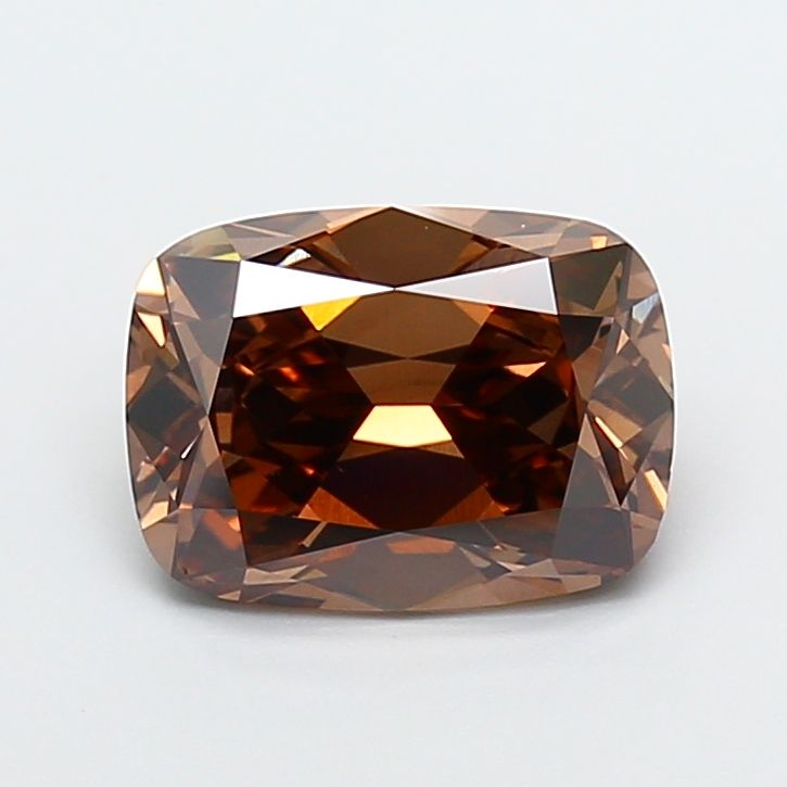 3.6 Ct. Brown Color VVS2 Clarity Cushion Shape Lab Grown Fancy Diamond