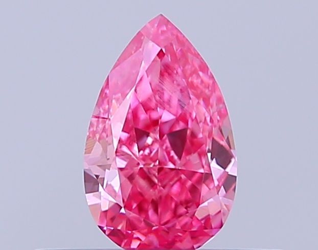 0.34 Ct. Pink Color VVS2 Clarity Pear Shape Lab Grown Fancy Diamond