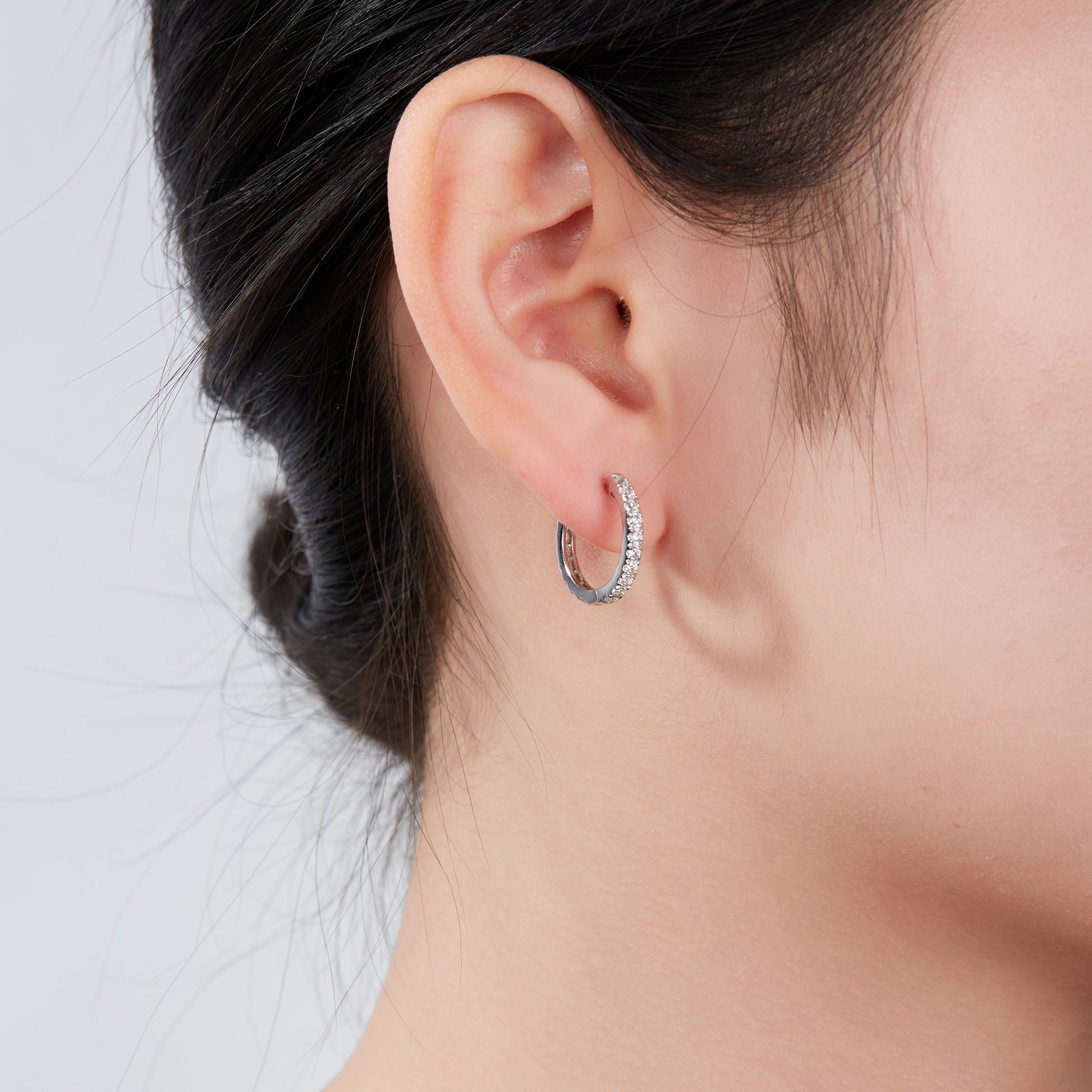 Hoop Diamond Earrings