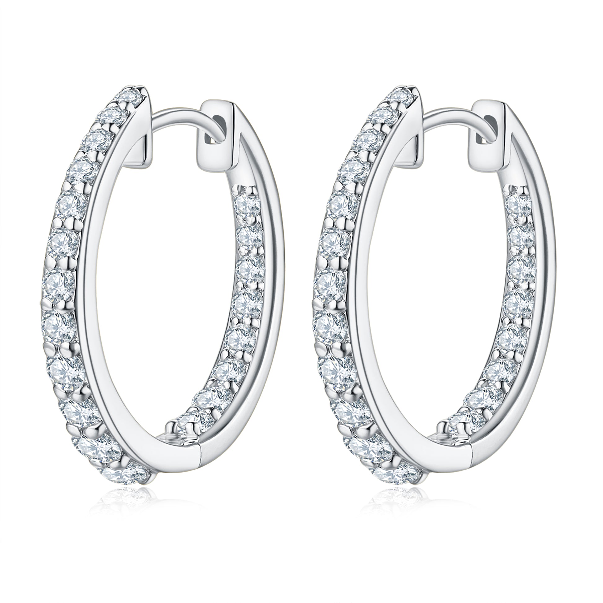 Radiant Hoop Diamond Earrings