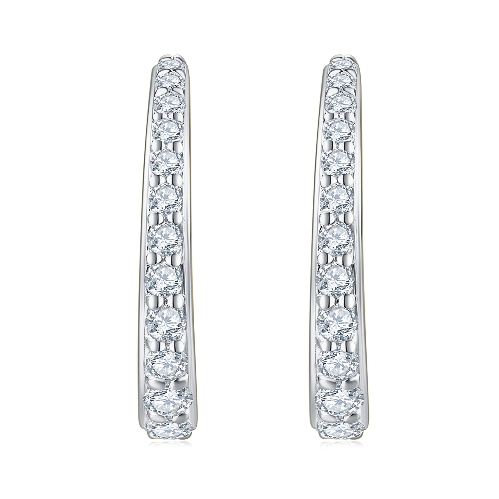 Radiant Hoop Diamond Earrings