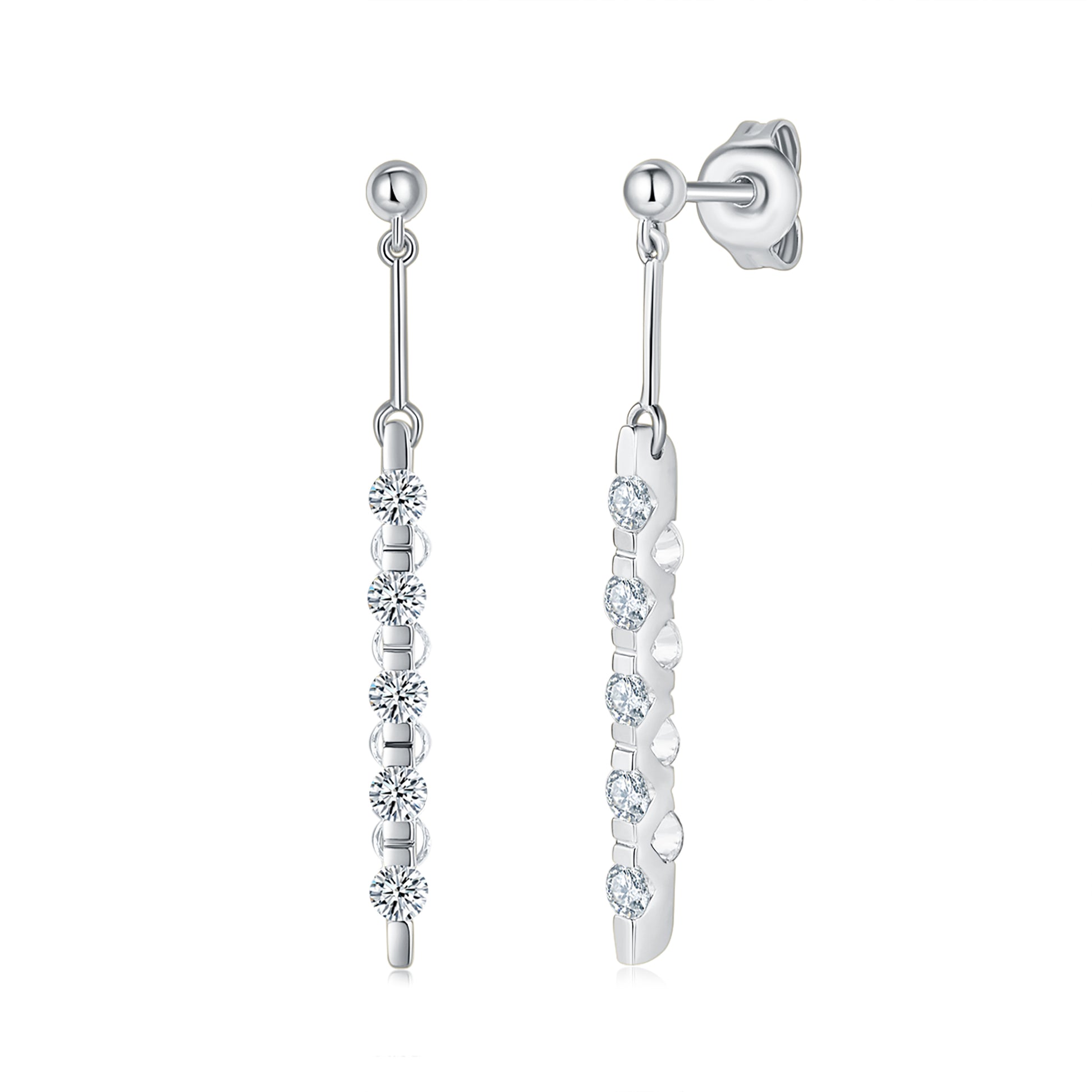 Drop Diamond Earrings