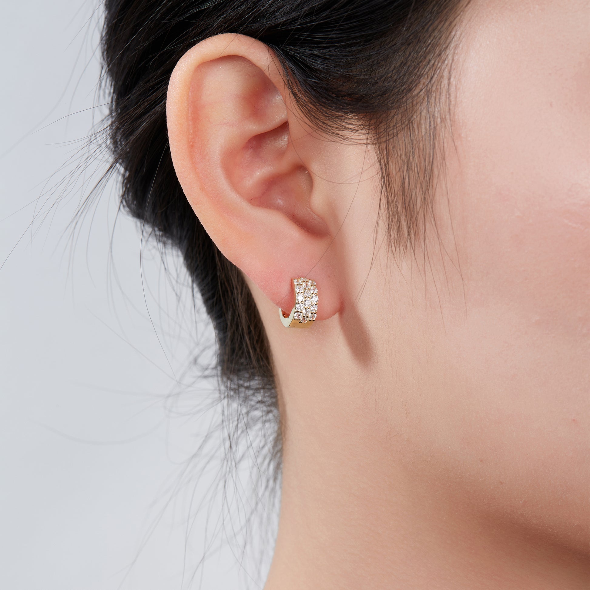 Petite Hoop Diamond Earrings