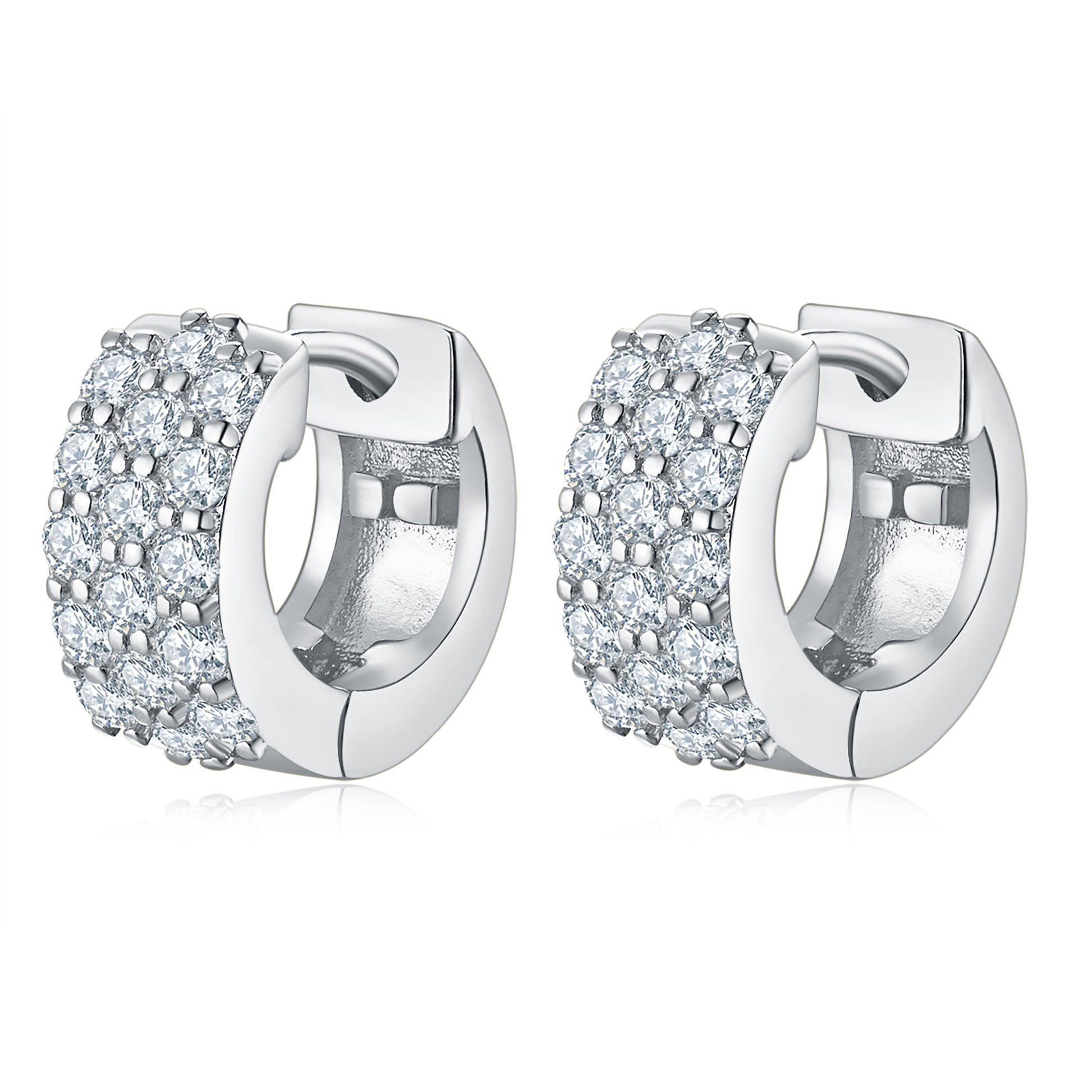 Petite Hoop Diamond Earrings