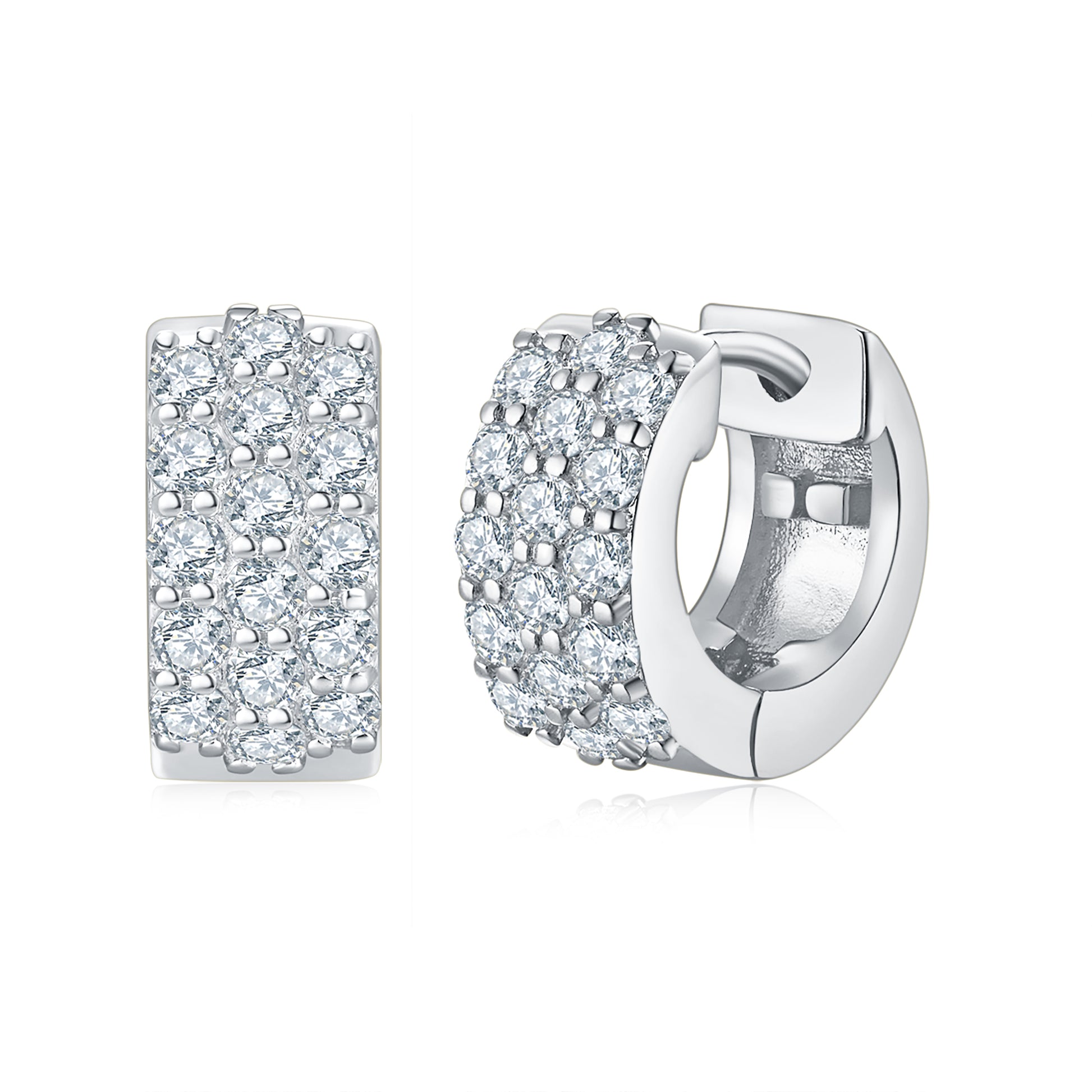 Petite Hoop Diamond Earrings
