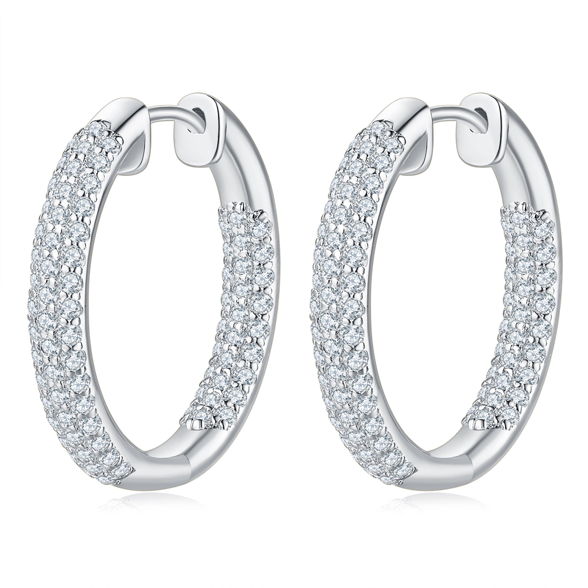 Hoop Diamond Earrings