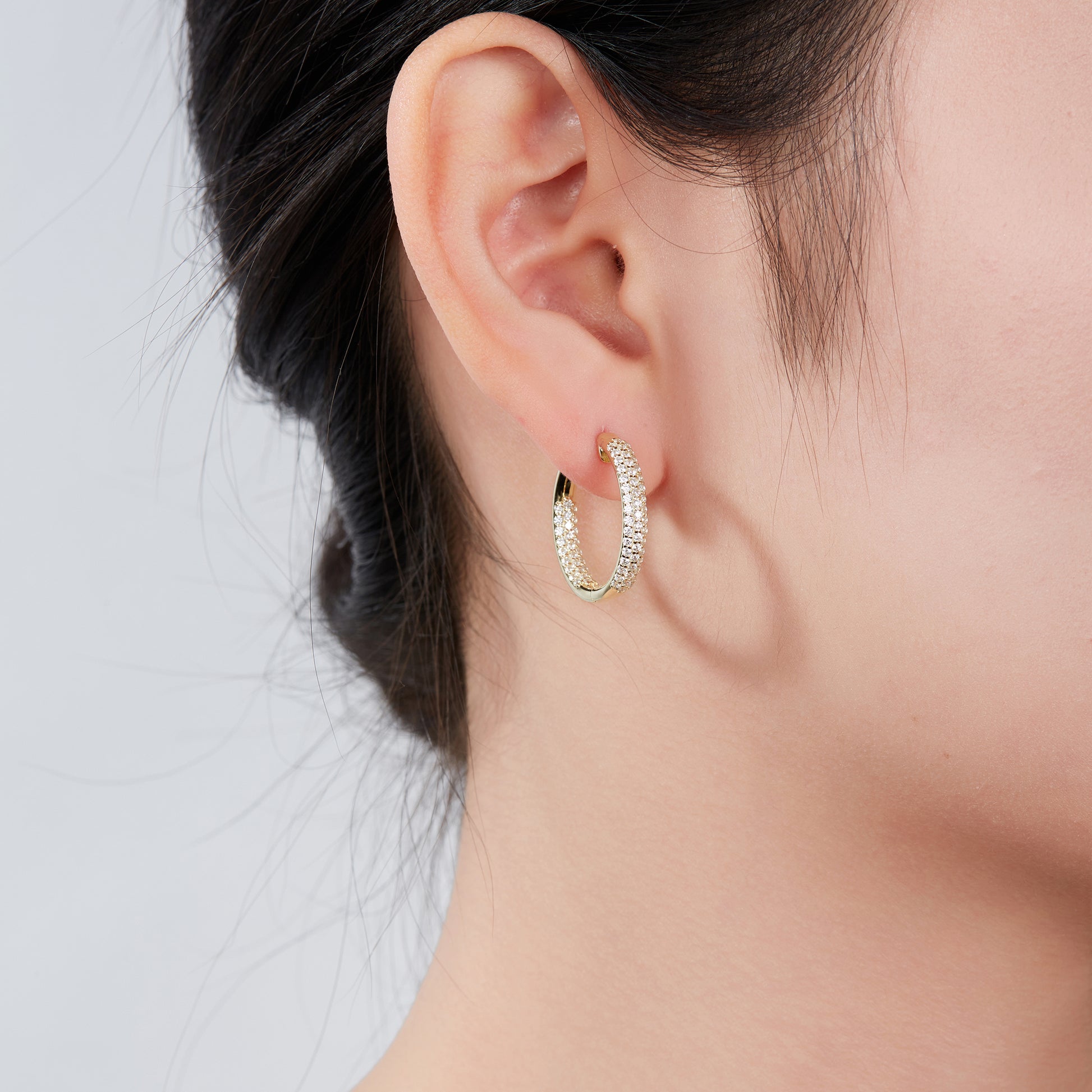 Hoop Diamond Earrings