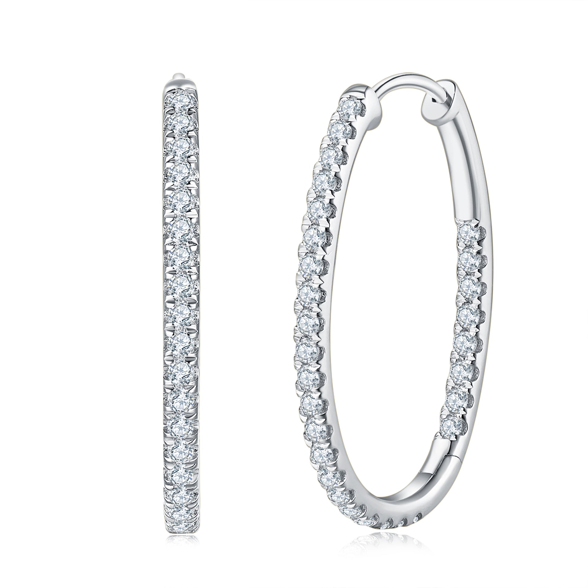 Aura Hoop Diamond Earrings