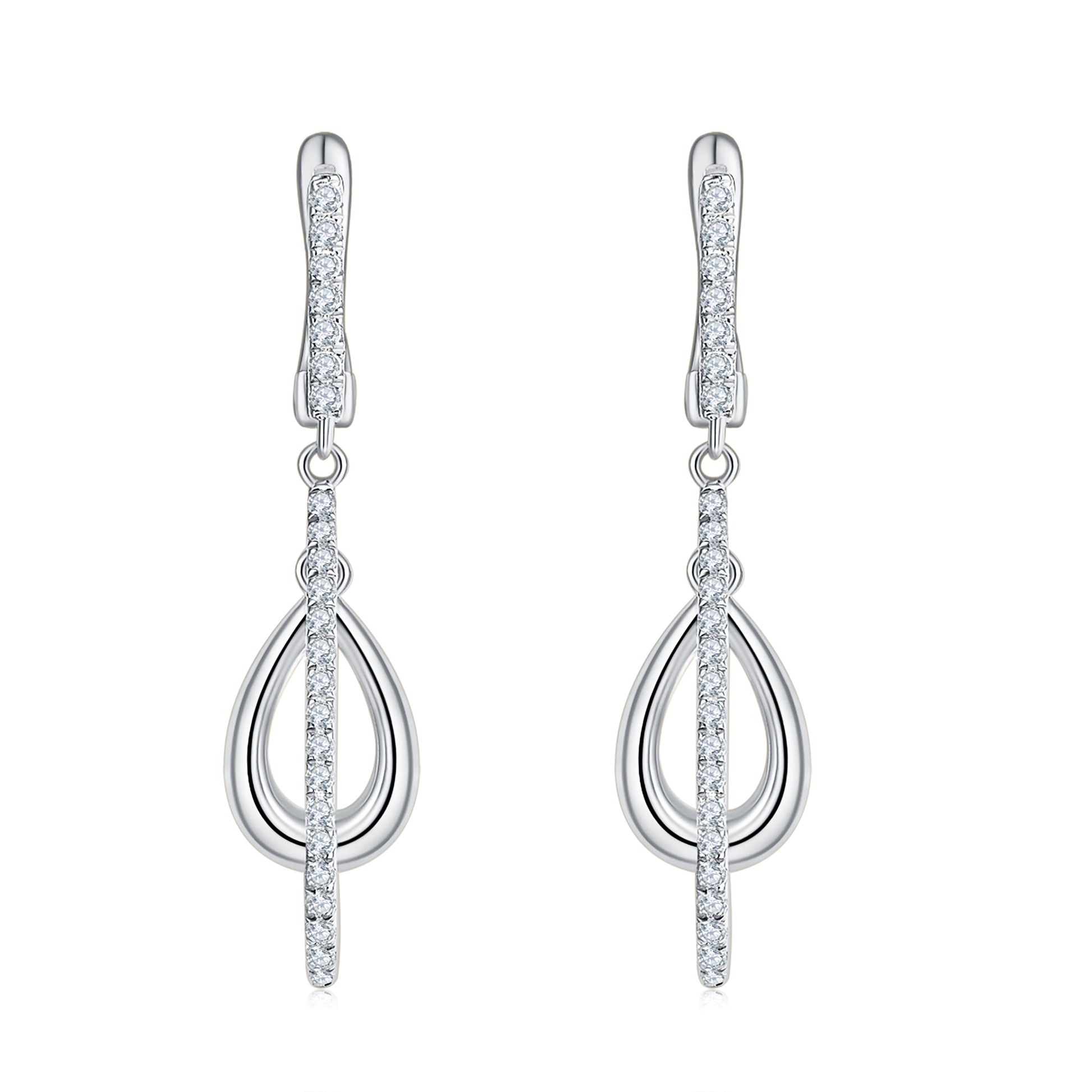 Tear Drop Diamond Earrings
