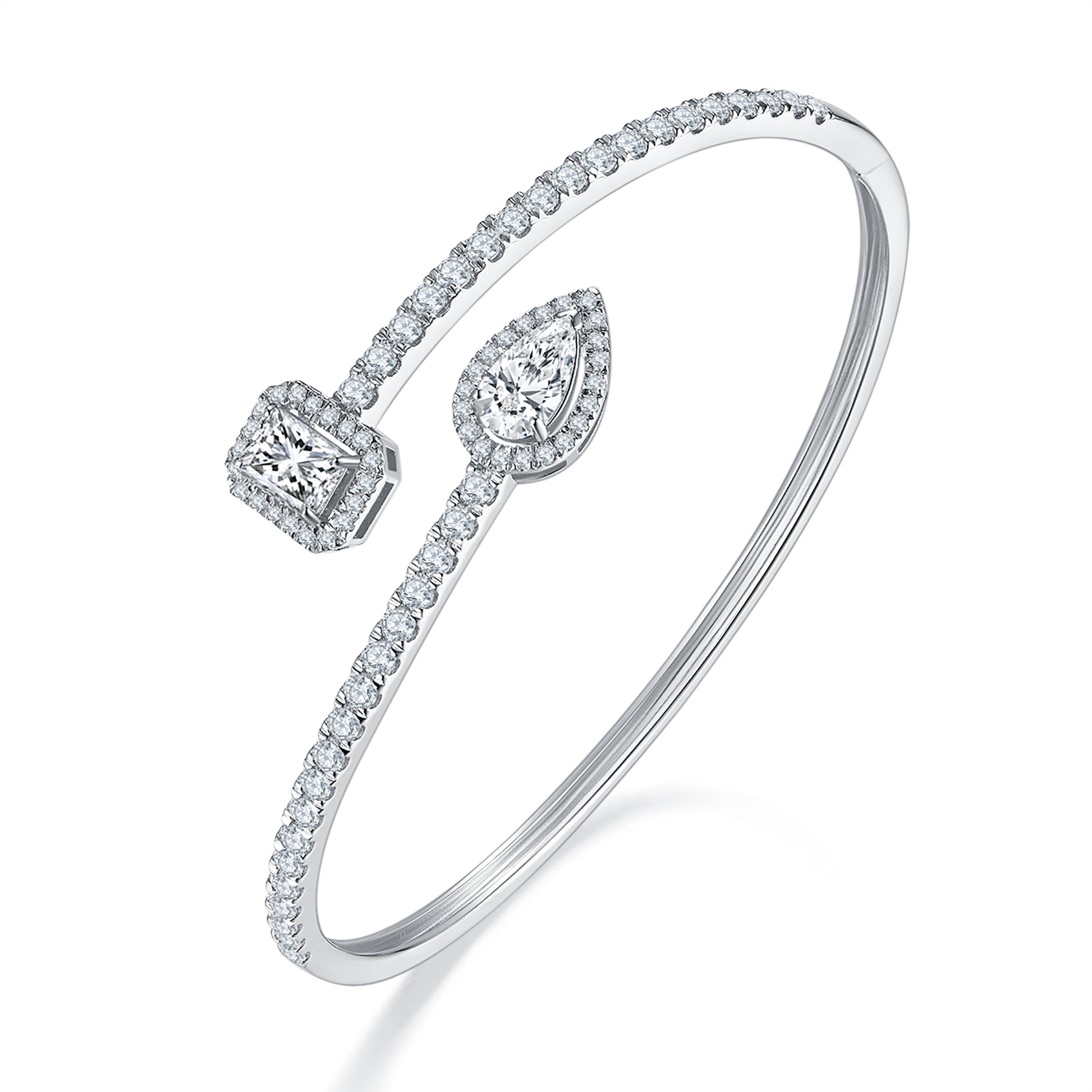 Radiant Pear Diamond Bangle