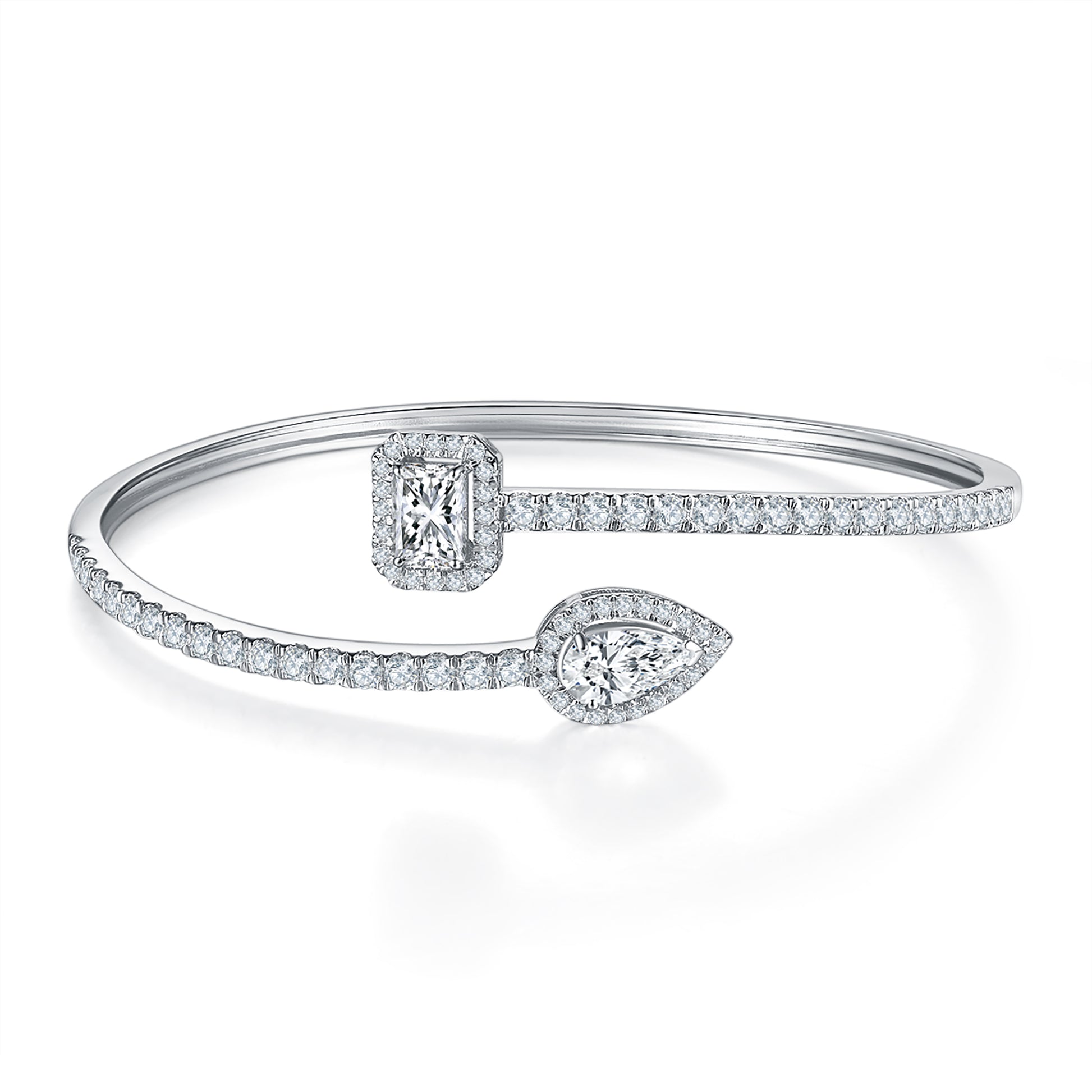 Radiant Pear Diamond Bangle