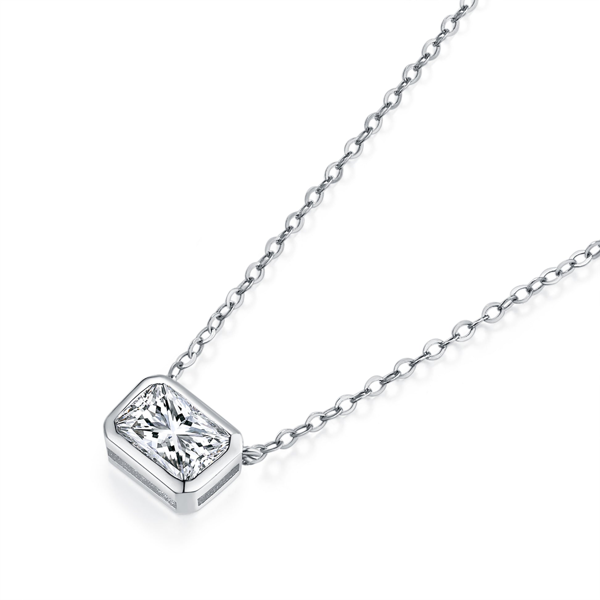 Cushion Solitaire Diamond Pendant