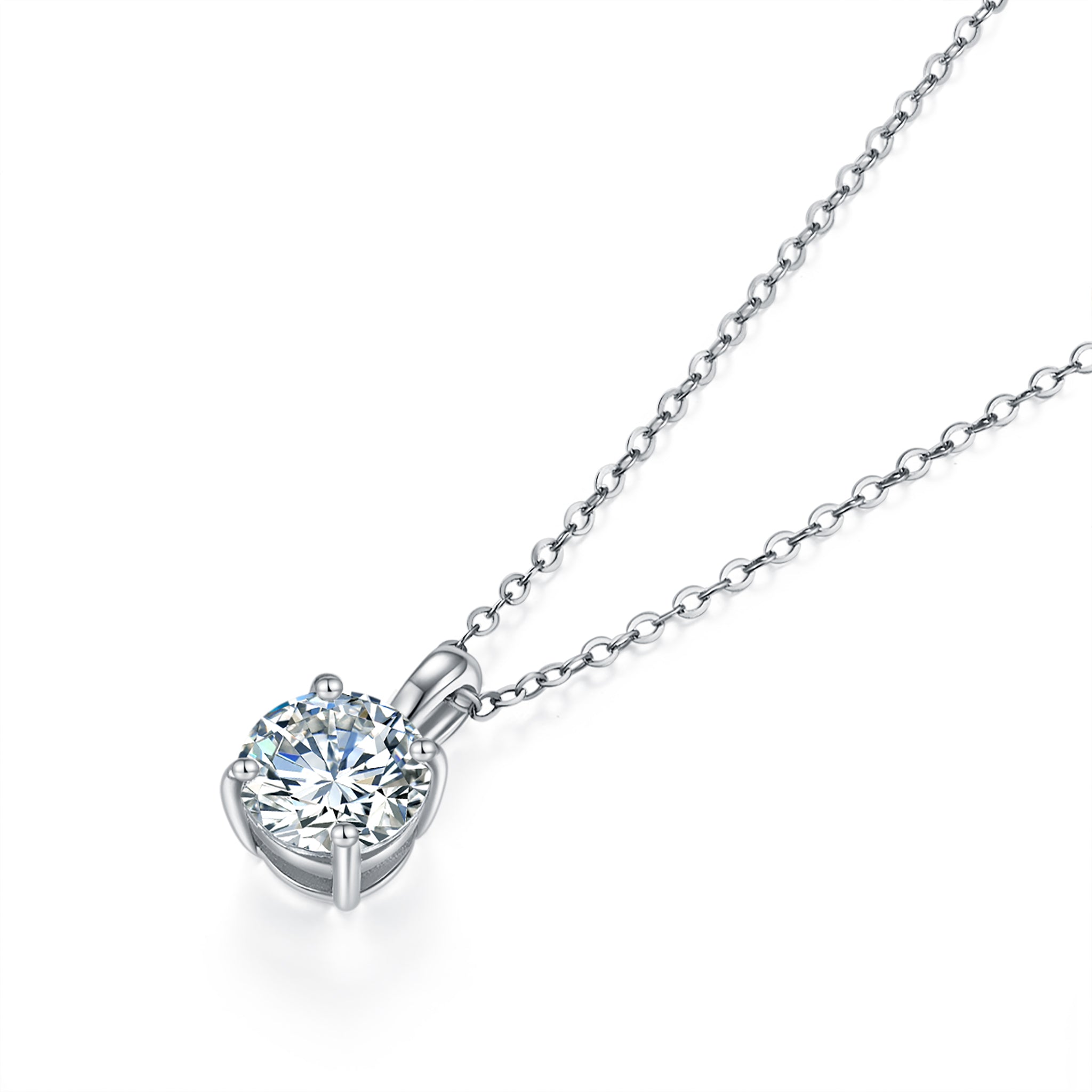 Classic Round Solitaire Diamond Pendant