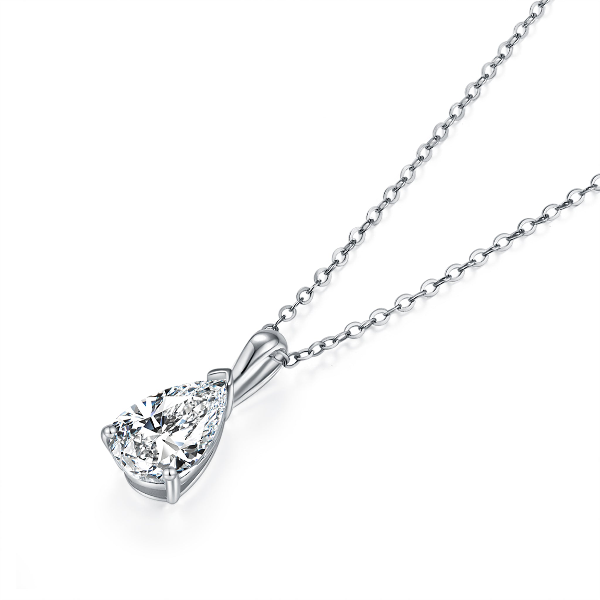 Classic Pear Solitaire Diamond Pendant