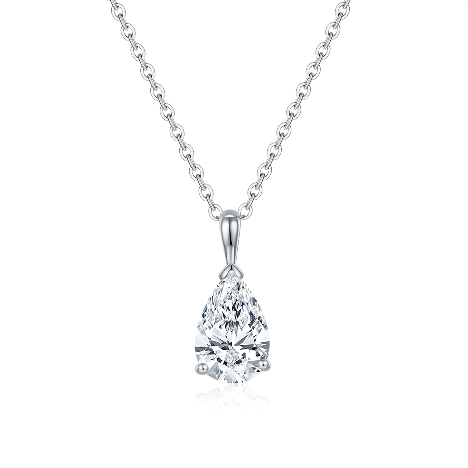 Classic Pear Solitaire Diamond Pendant