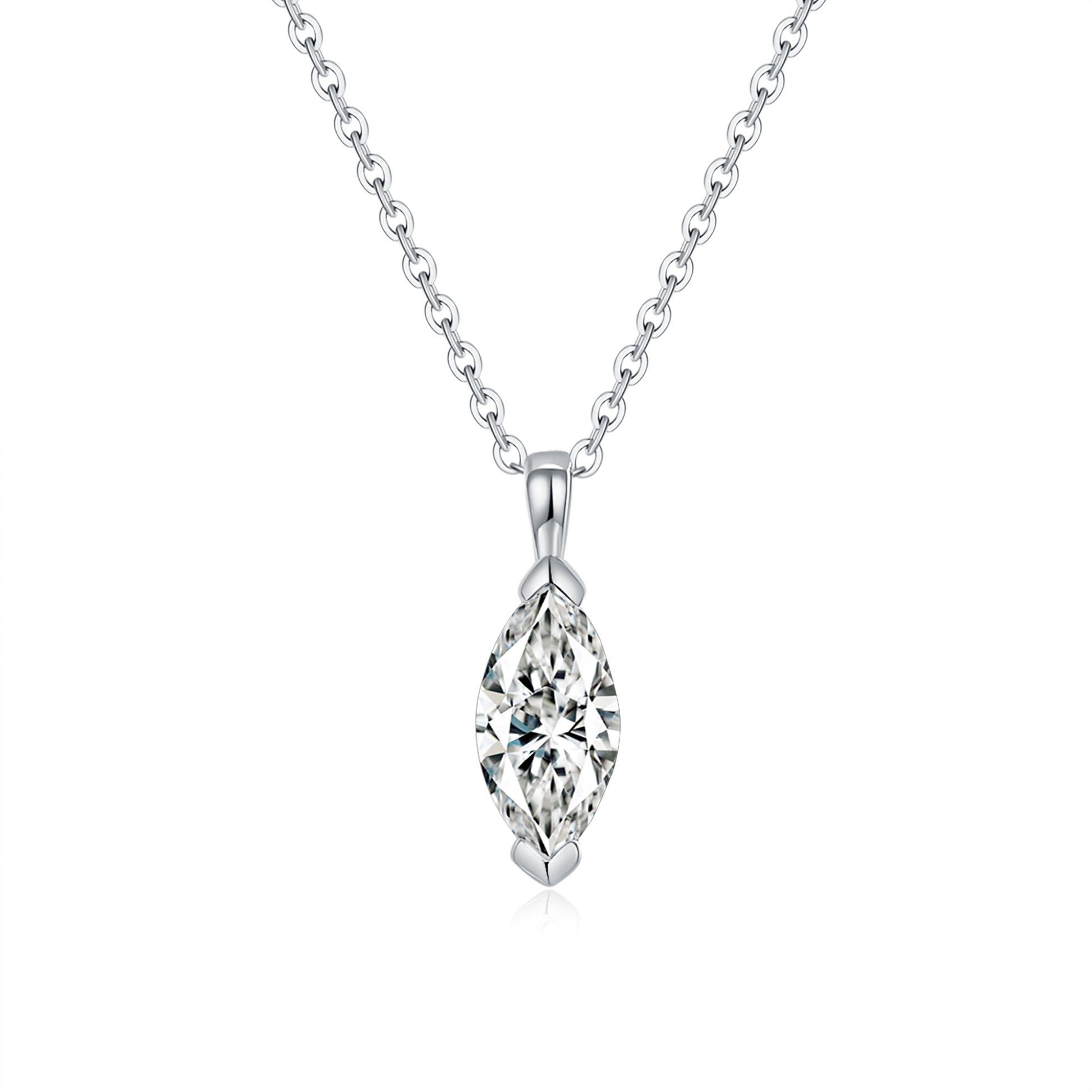 Classic Marquise Solitaire Diamond Pendant