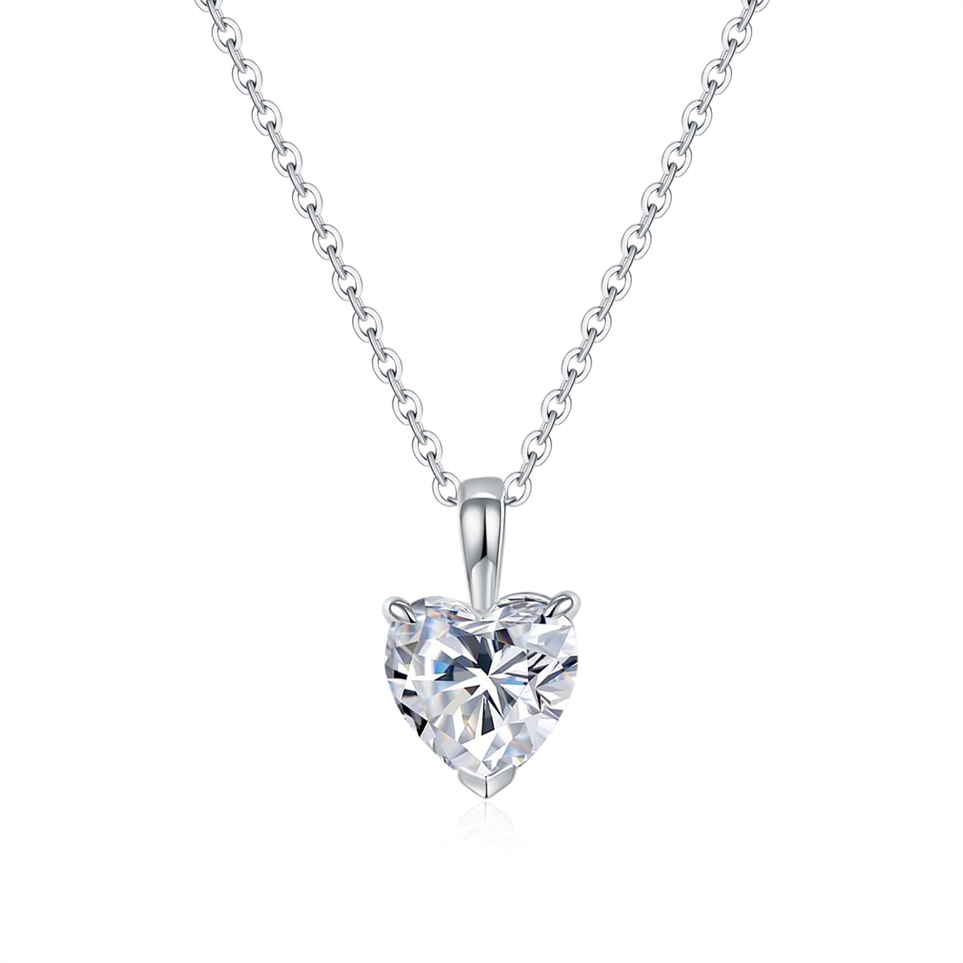 Classic Heart Solitaire Diamond Pendant
