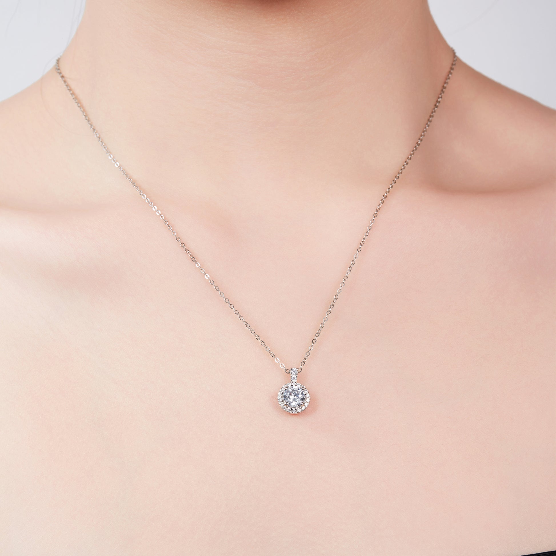 Classic Halo Diamond Pendant