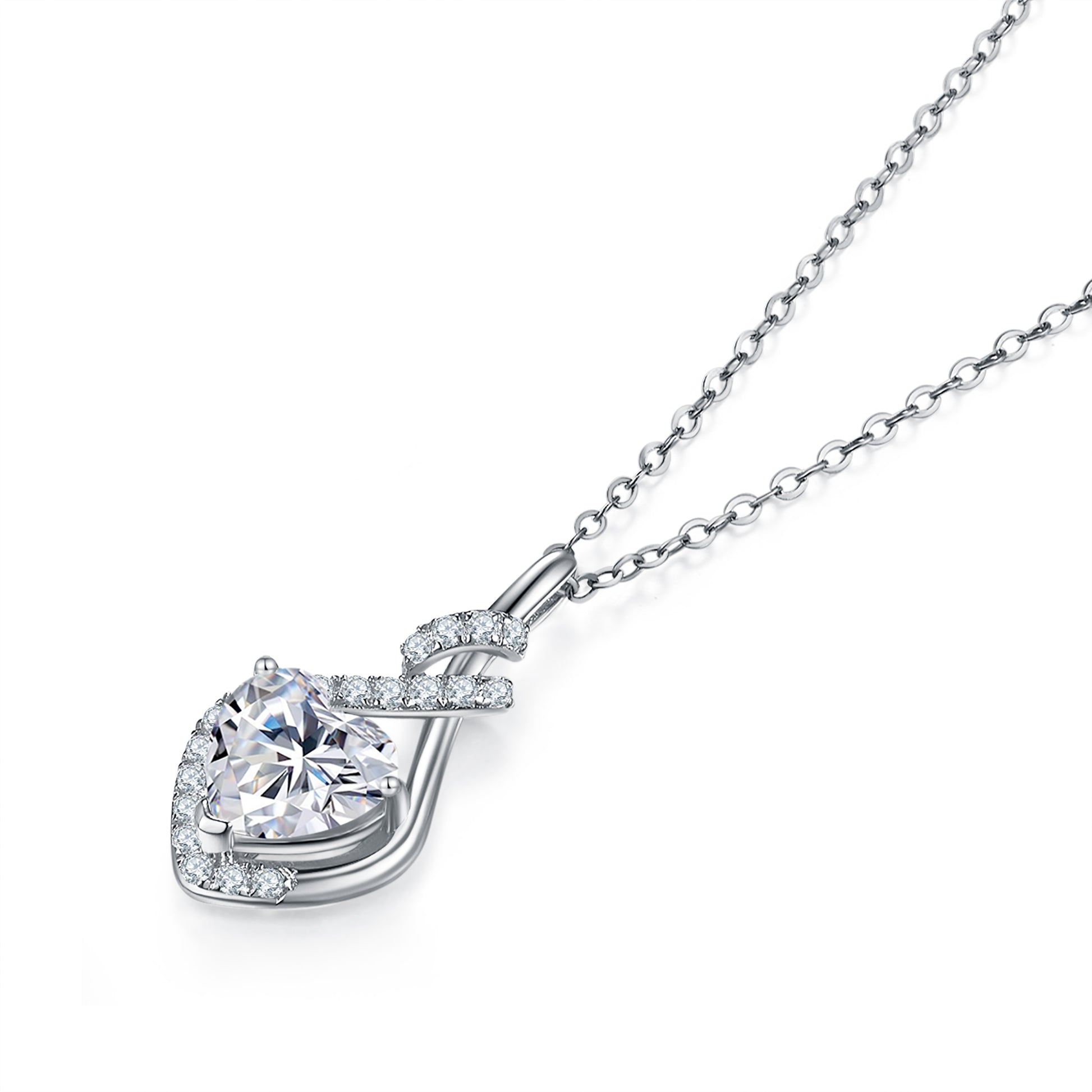 Heart Infinity Diamond Pendant