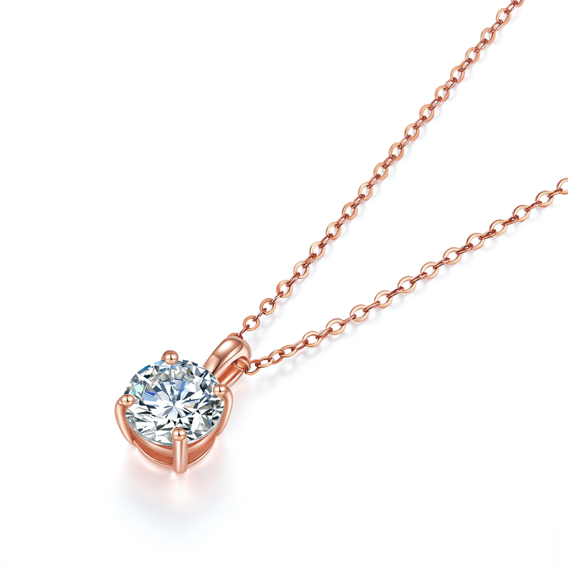 Classic Round Solitaire Diamond Pendant