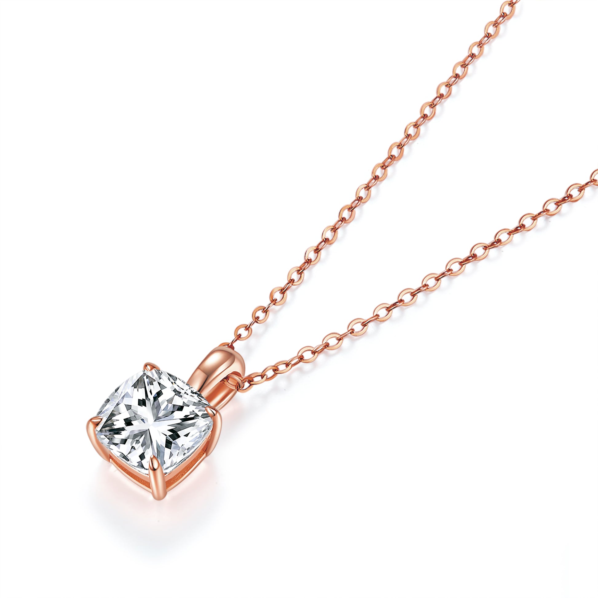 Classic Cushion Solitaire Diamond Pendant