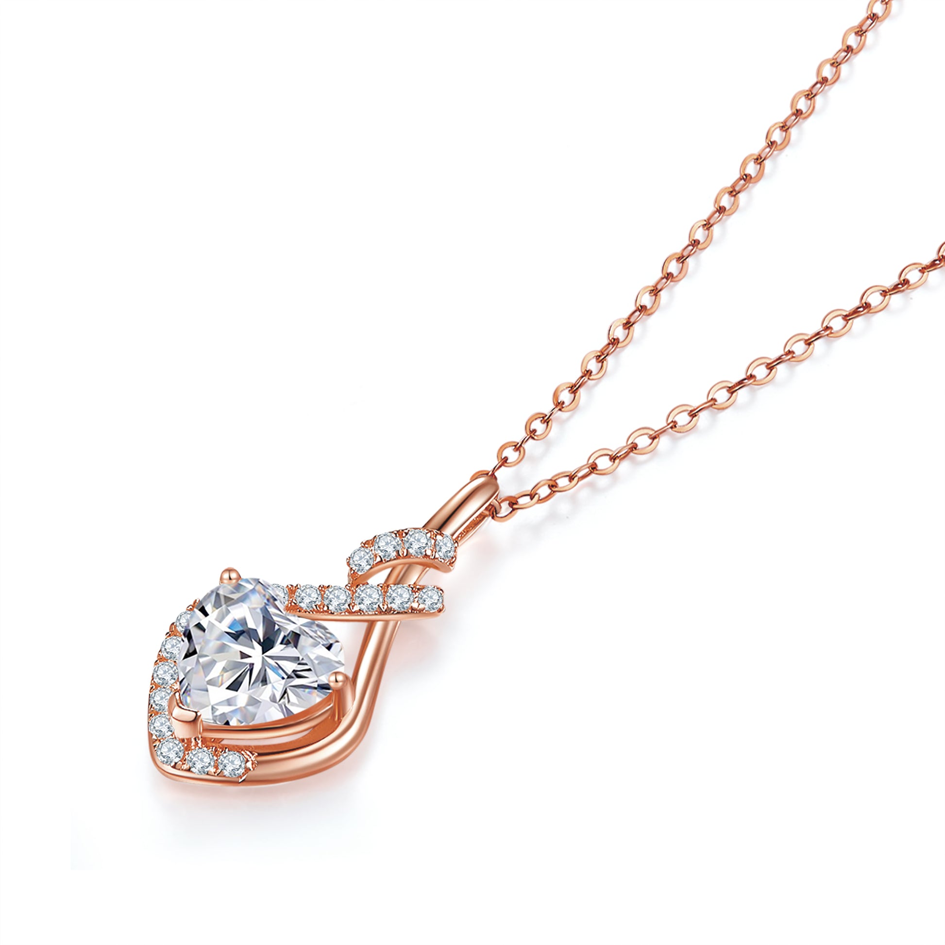 Heart Infinity Diamond Pendant