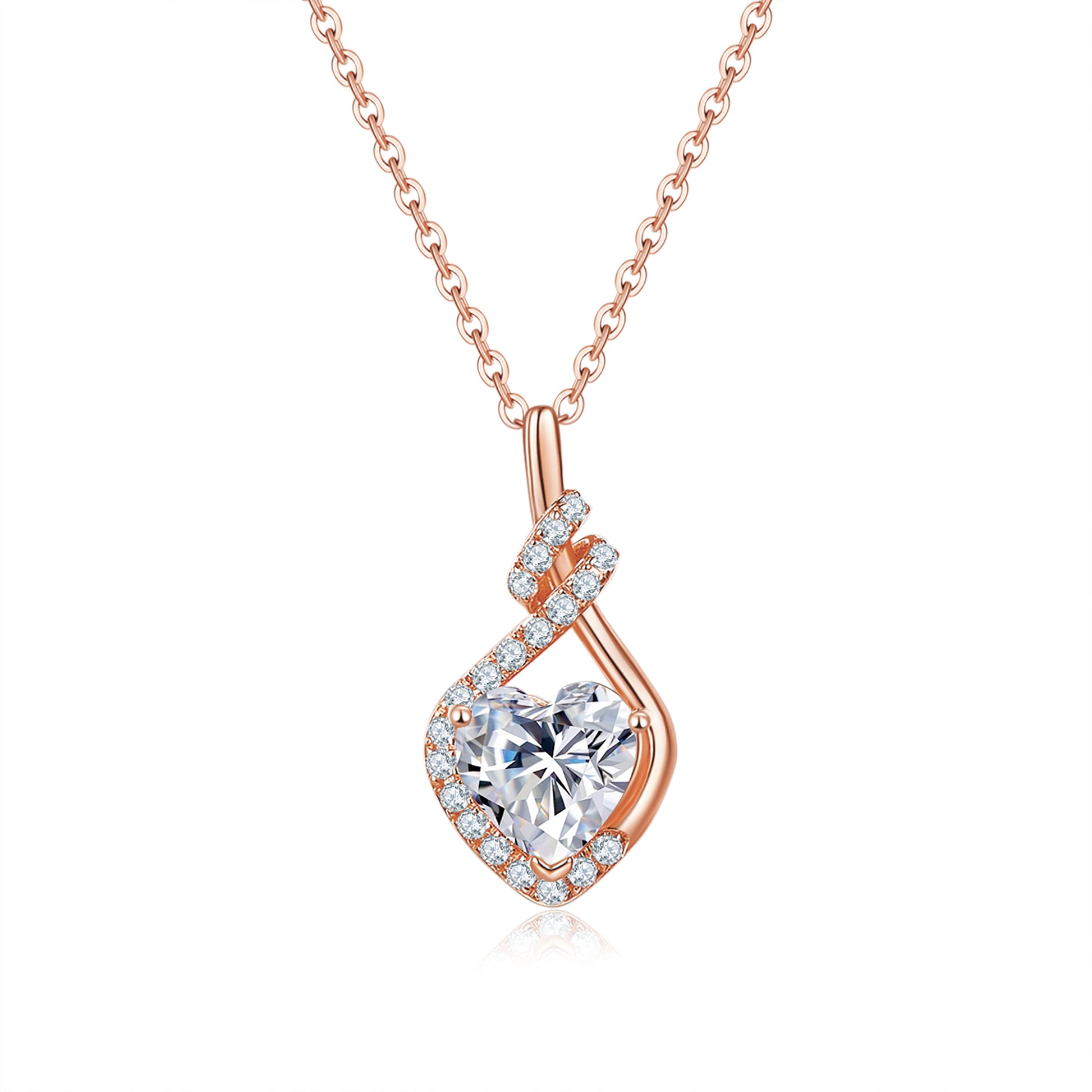Heart Infinity Diamond Pendant