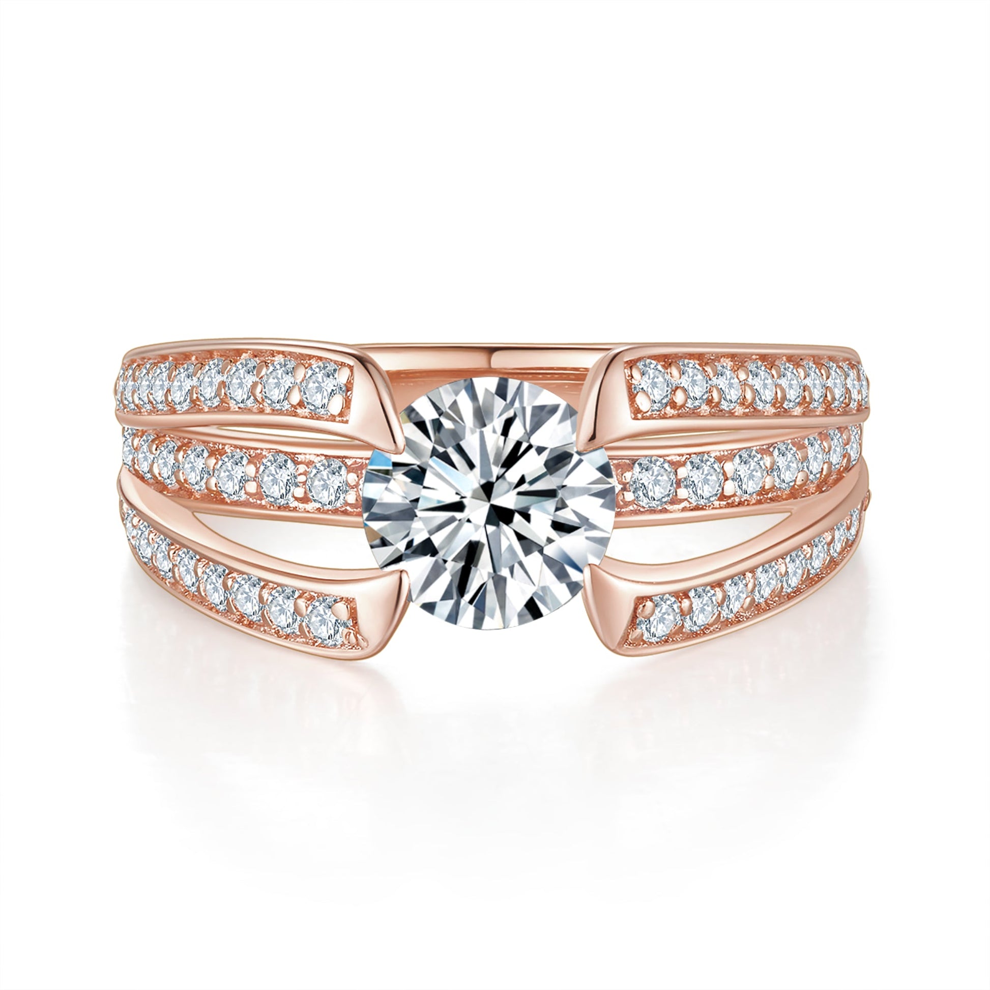 Infinity Pave Diamond Ring With 3.25 Ct. Round Shape Lab Grown Diamond