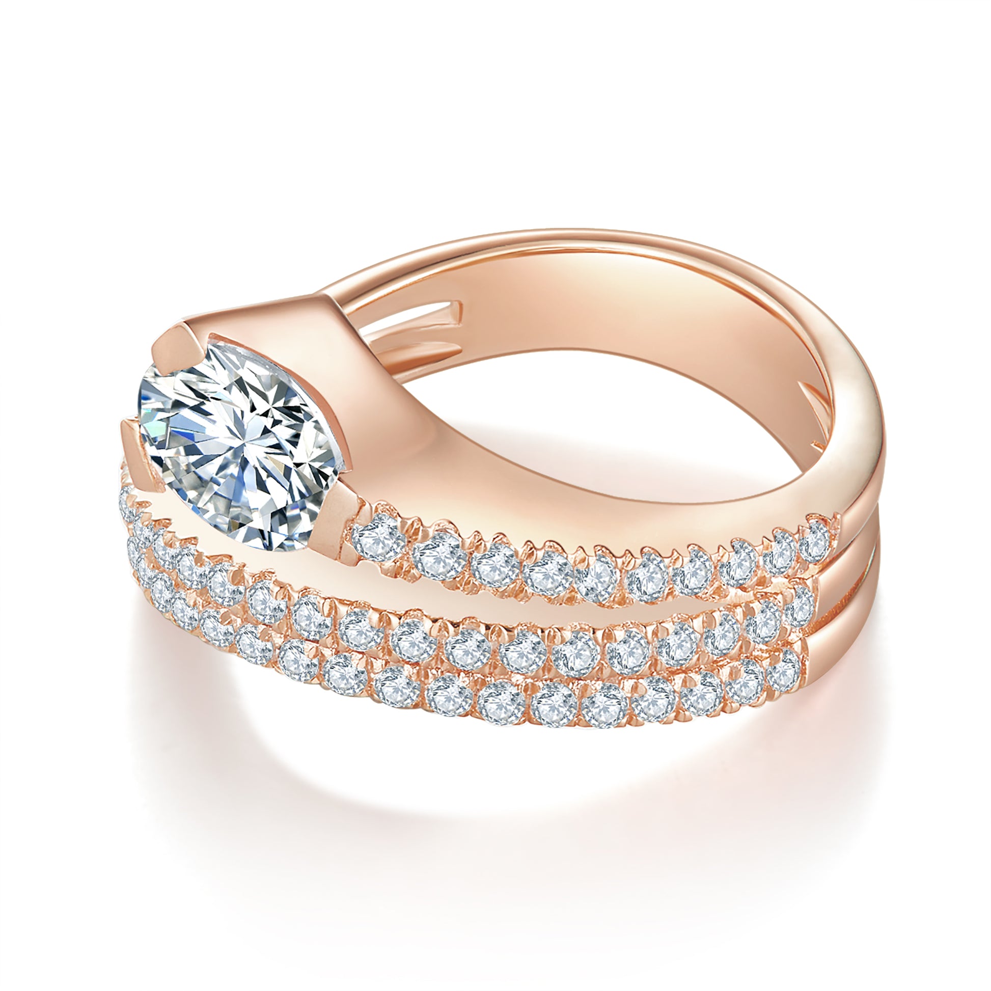 Feather Preset 1ct Diamond Ring