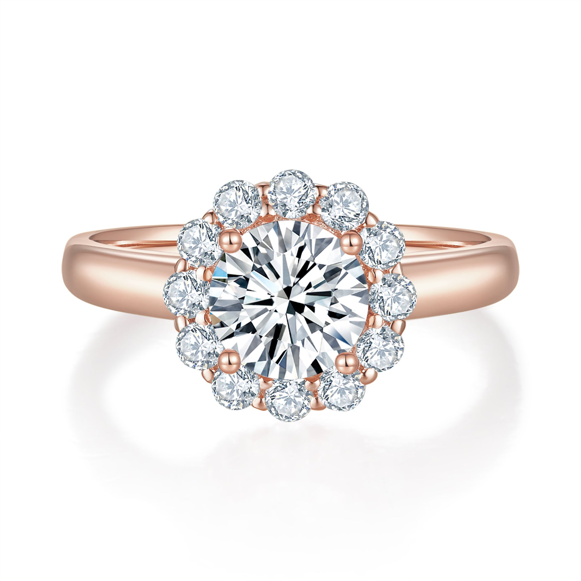 Golden Halo Preset 1ct Diamond Ring