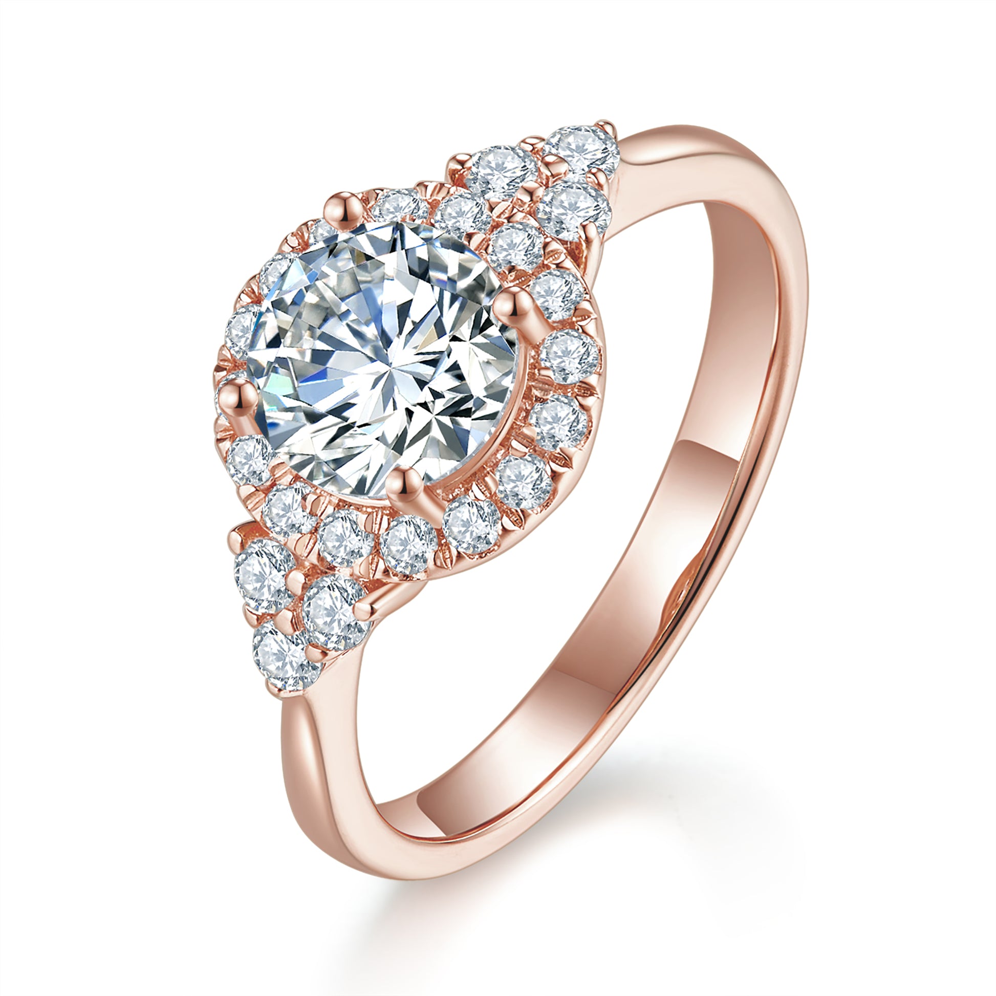 Radiant Halo 1ct Preset Diamond Ring