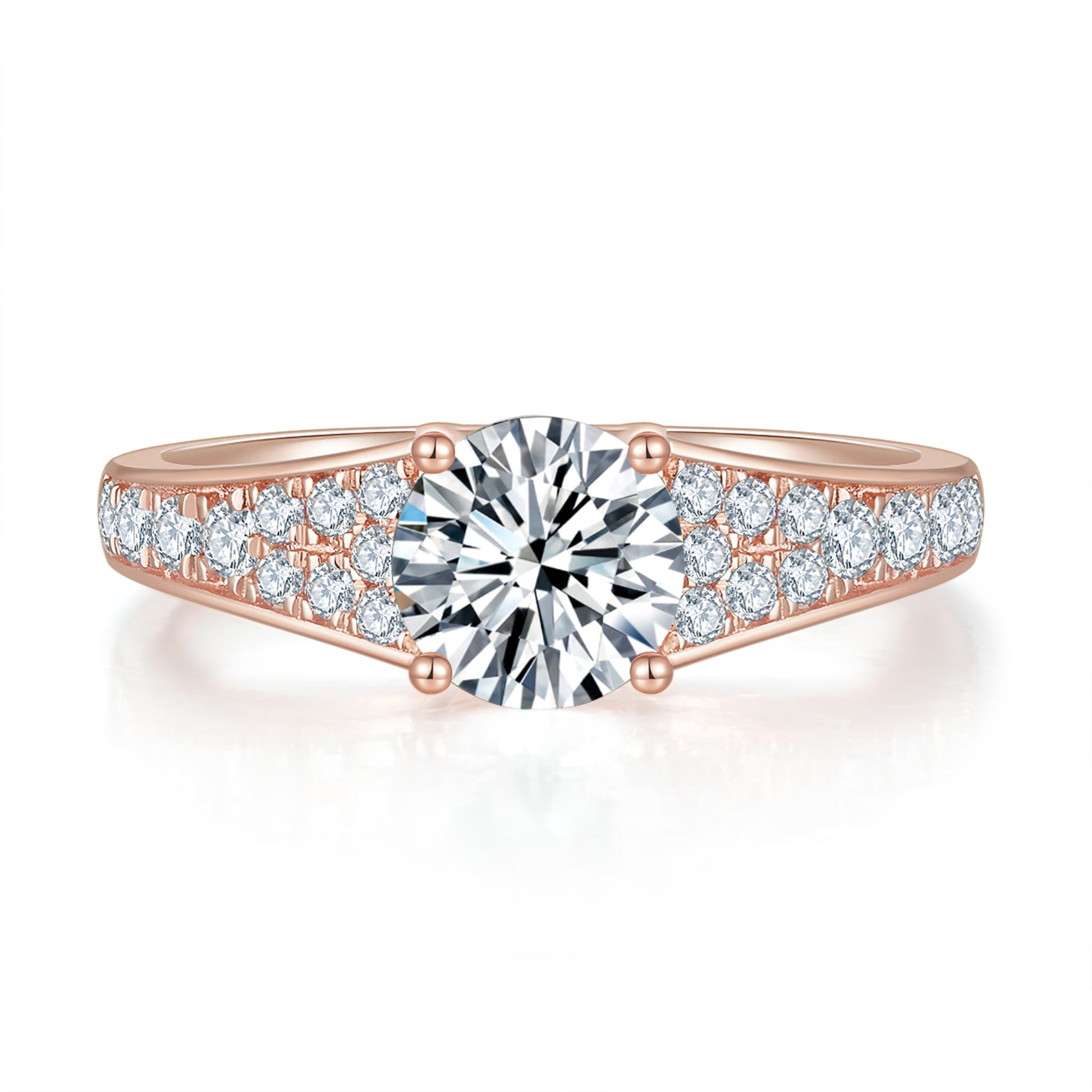Aurora Pave Diamond Ring With 2.01 Ct. Radiant Shape Lab Grown Diamond