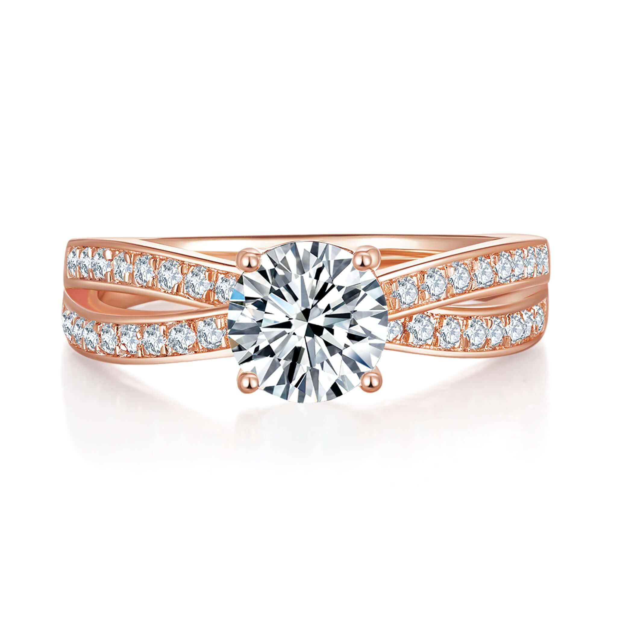 Amelie Pave Diamond Ring With 0.71 Ct. Round Shape Lab Grown Diamond (Certificate No: 811692277)