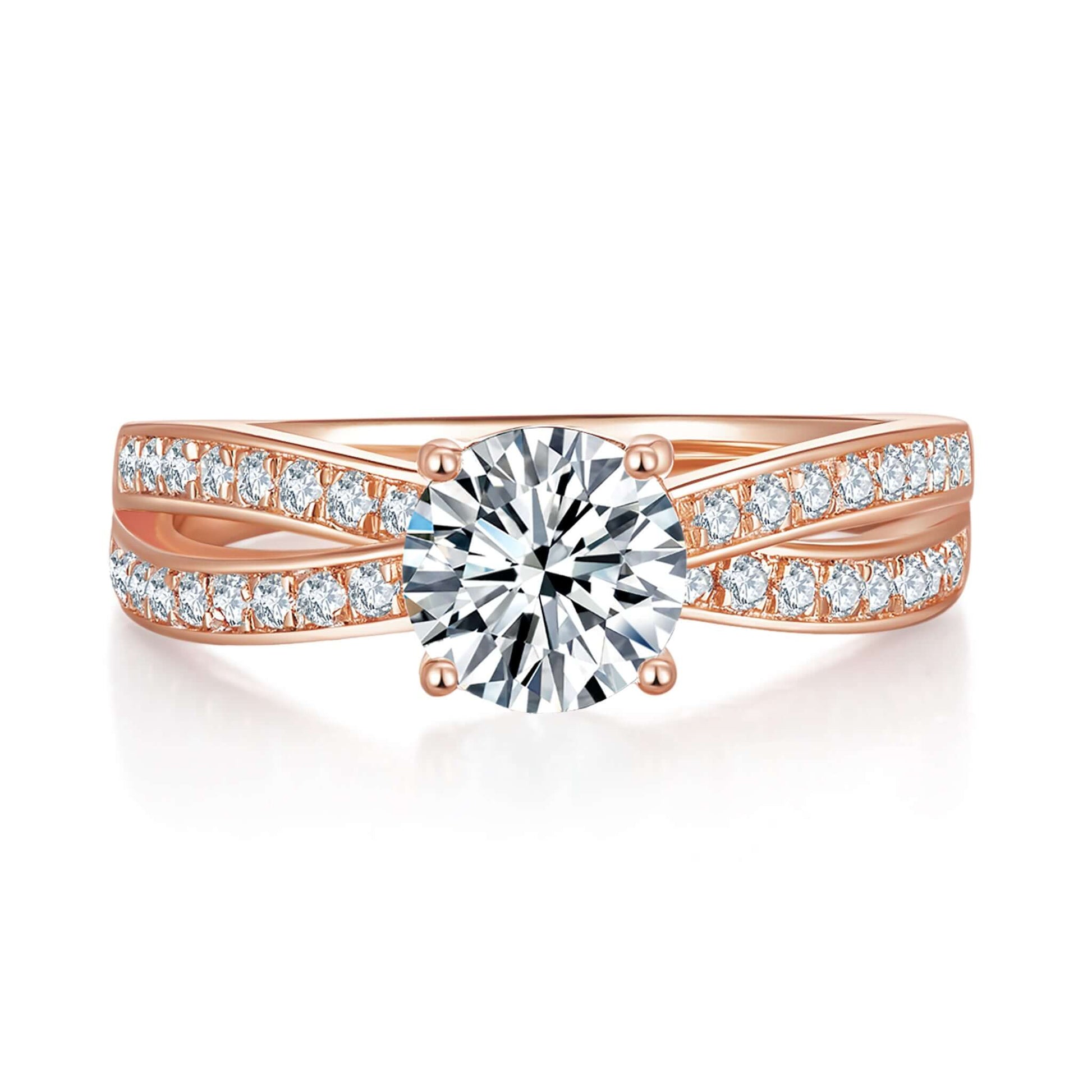 Amelie Pave Diamond Ring With 0.71 Ct. Round Shape Lab Grown Diamond (Certificate No: 811692277)