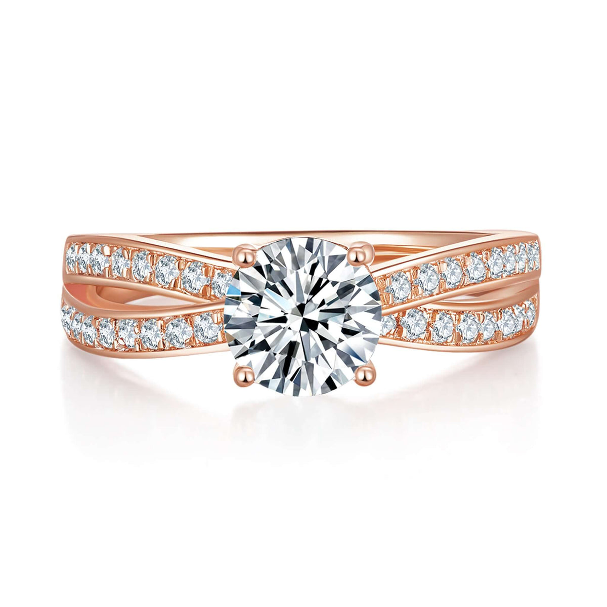 Amelie Pave Diamond Ring With 3.08 Ct. Oval Shape Lab Grown Diamond (Certificate No: 770675806)