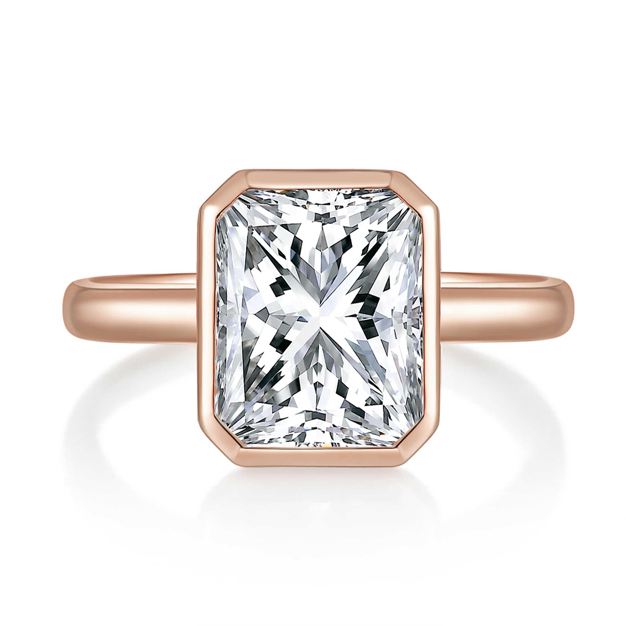 Bezel Solitaire Diamond Ring With 0.72 Ct. Marquise Shape Lab Grown Diamond