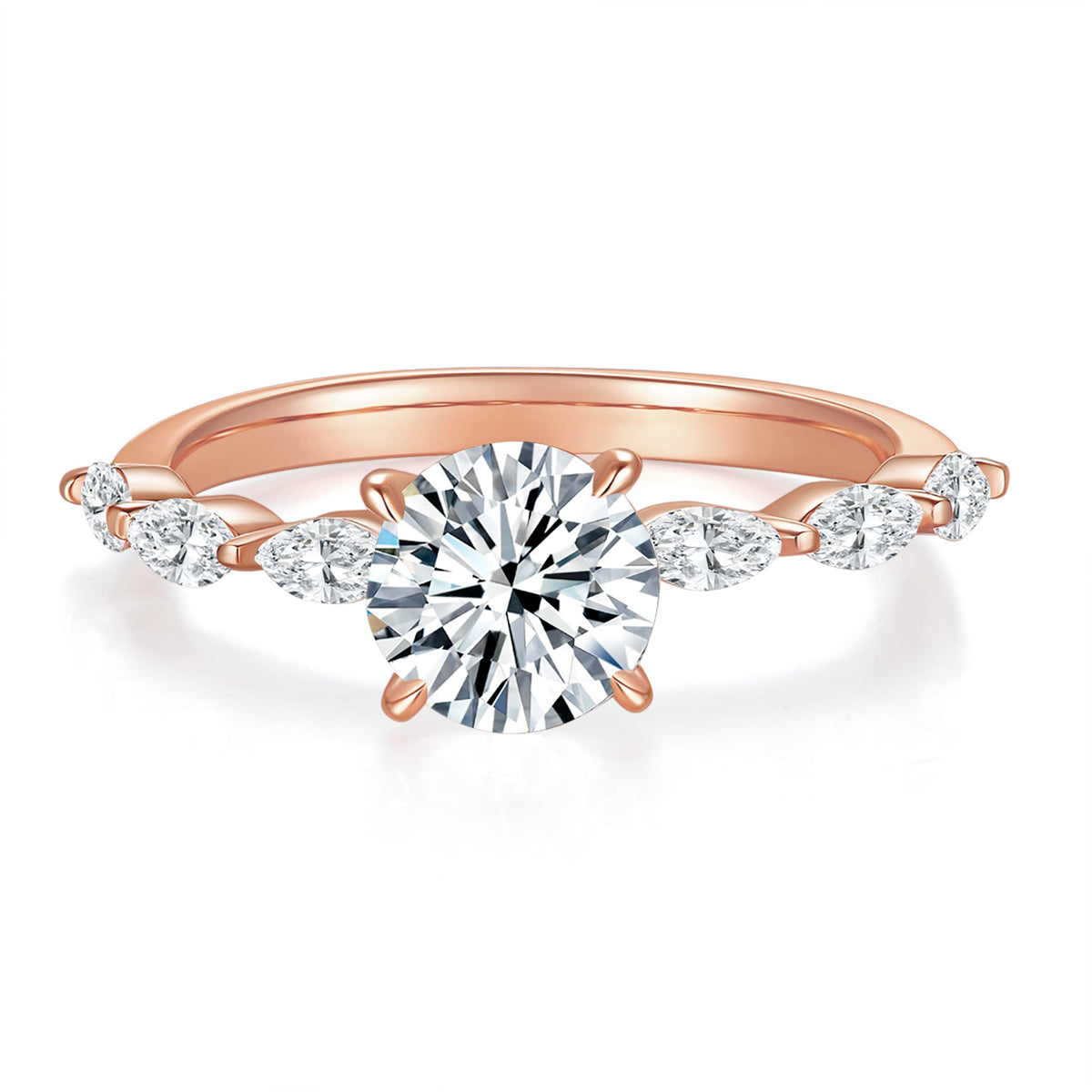Celeste Marquise Diamond Ring With 1.91 Ct. Oval Shape Lab Grown Diamond (Certificate No: 765630783)
