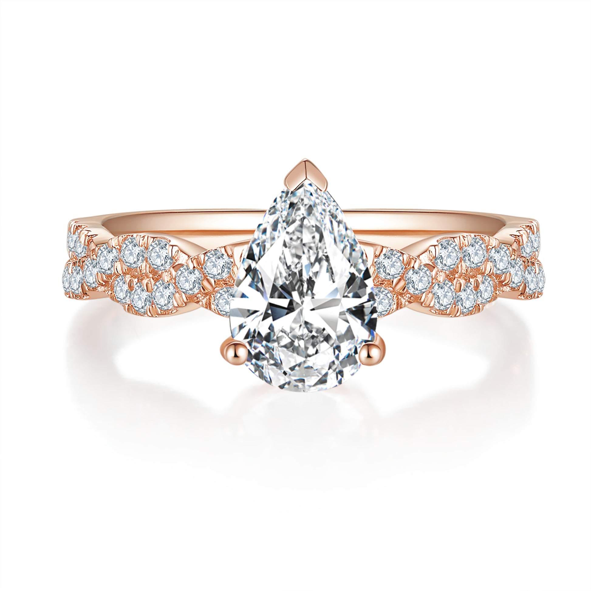 Twist Pave Preset 1ct Diamond Ring