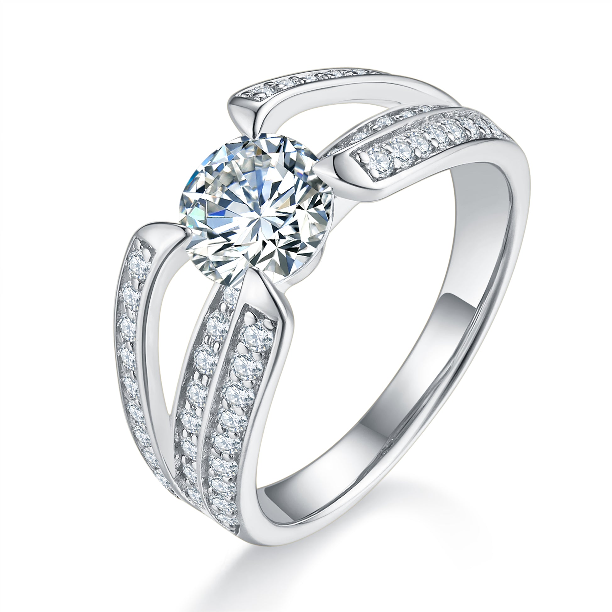 Infinity Pave Preset 1ct Diamond Ring