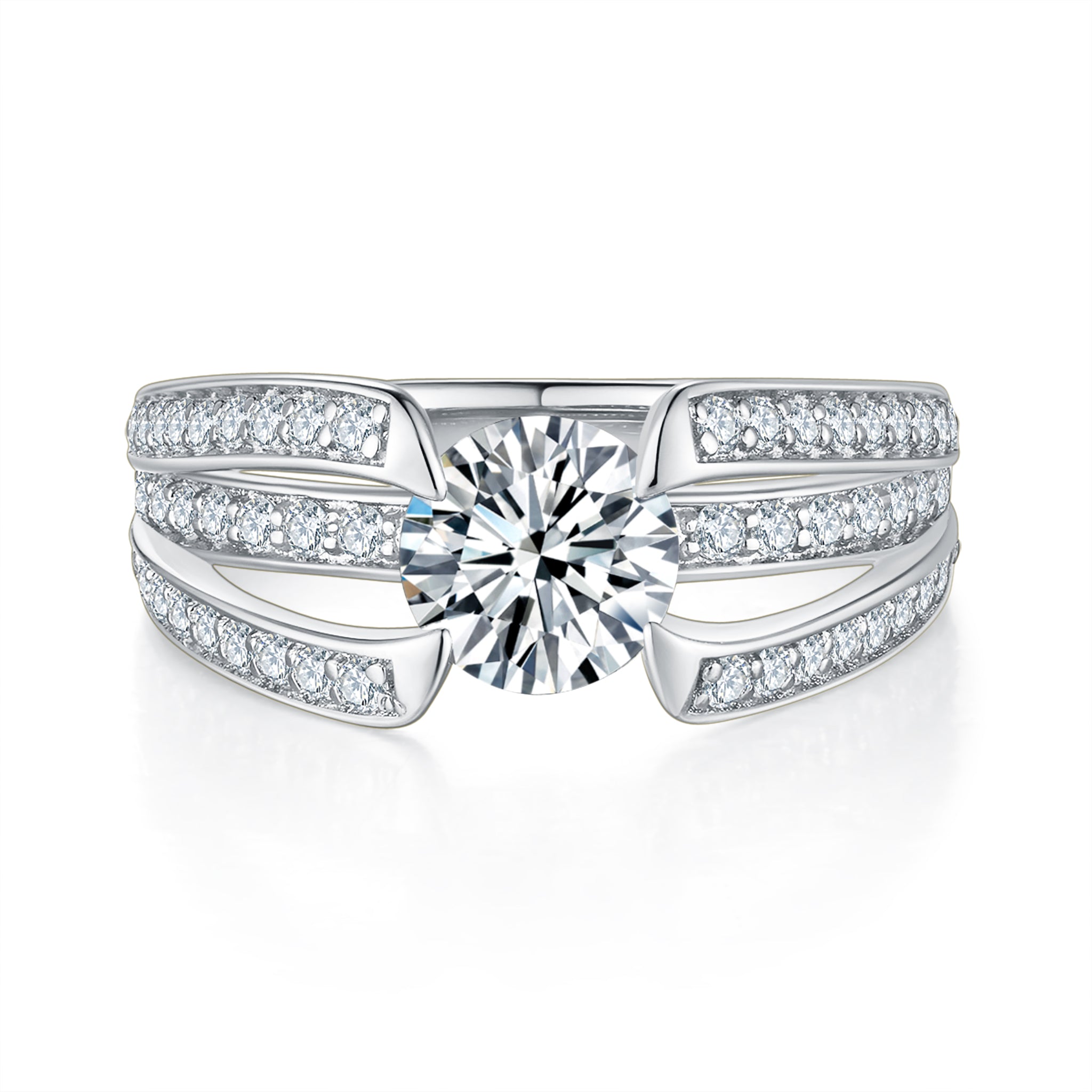 Infinity Pave Diamond Ring With 3.02 Ct. Round Shape Lab Grown Diamond