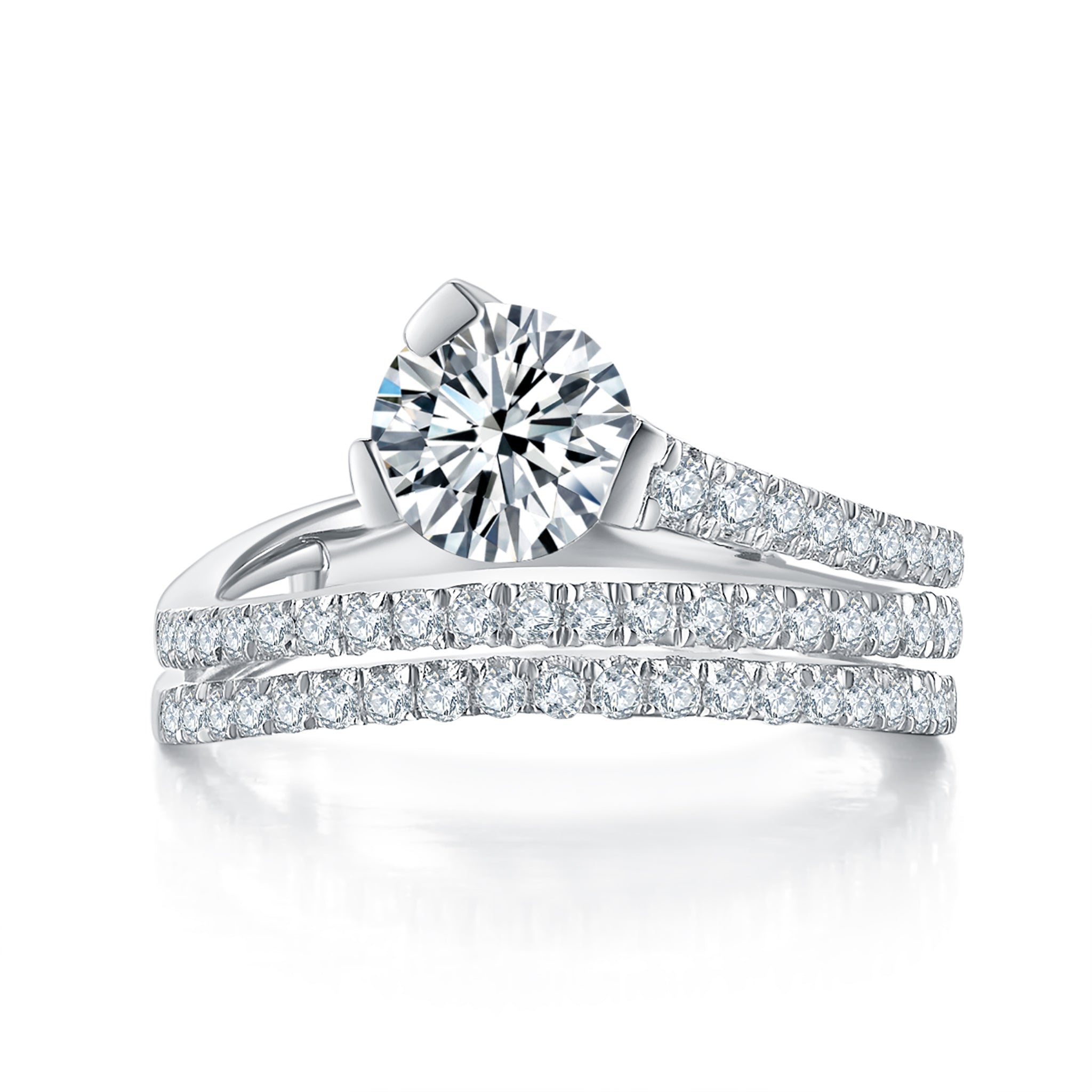 Feather Preset 1ct Diamond Ring