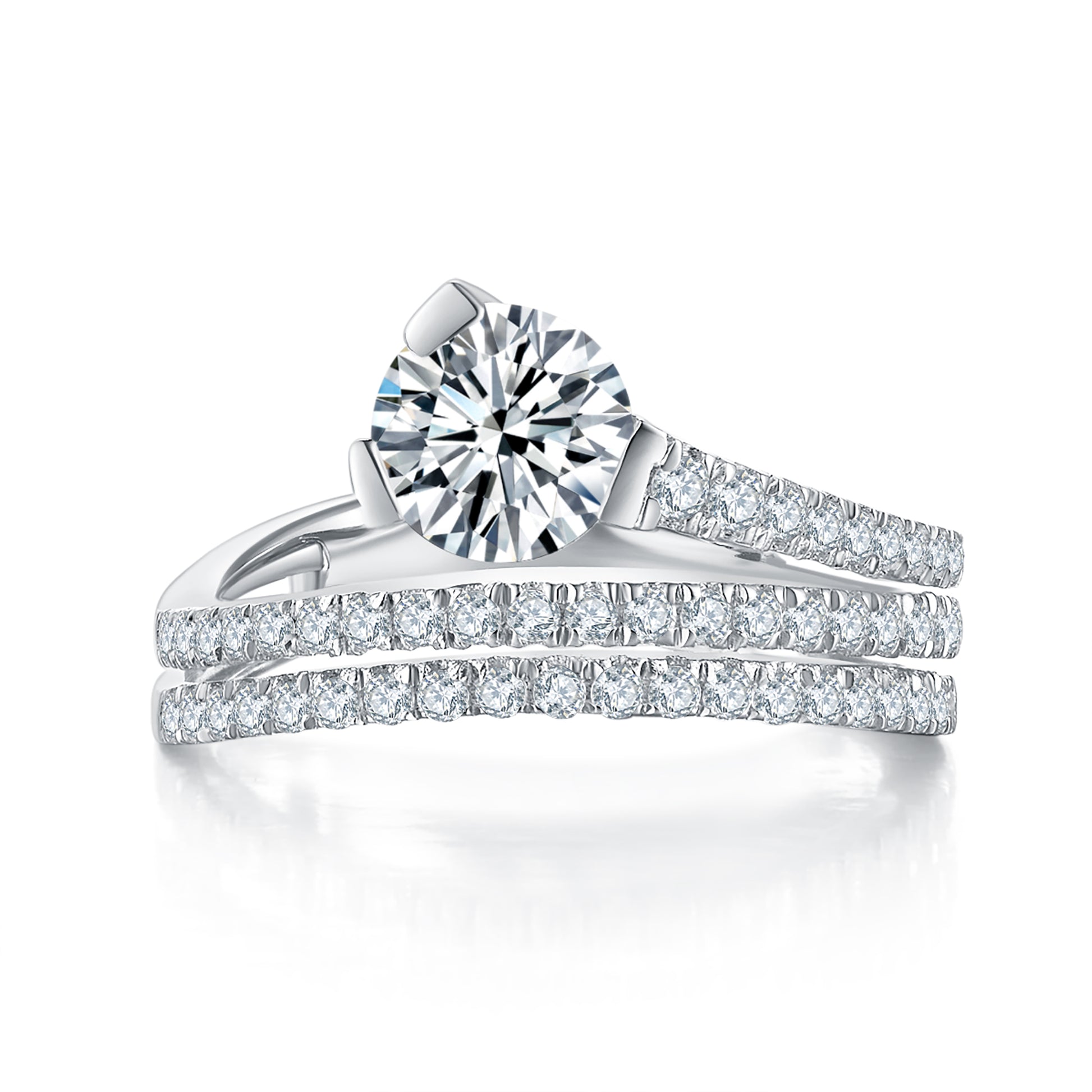 Feather Preset 1ct Diamond Ring